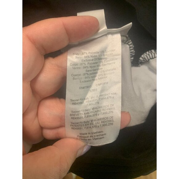 Motherhood Maternity Athletic Leggings with Belly Band Womens Small Black AC7 - Picture 6 of 6